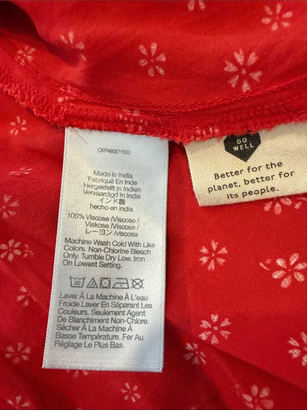 MADEWELL Puff Sleeve Buttonfront Retro Mini Dress In Bandana Red Medium - C1-100